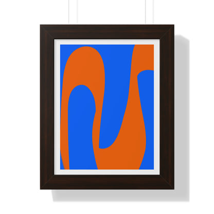 Blue and orange Poster