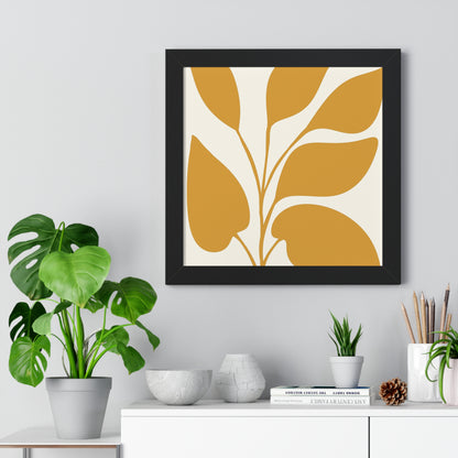 Modern Abstract Botanical Framed Vertical Poster