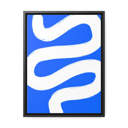 Blue white poster