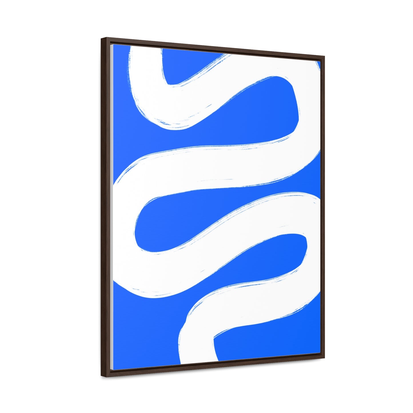 Blue white poster