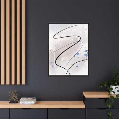 Framed Abstract Canvas Art - Modern Multi-Color Wall Decor