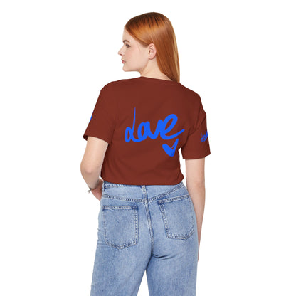 Casual Unisex Tee - Stylish 'dave' Graphic Short Sleeve Shirt