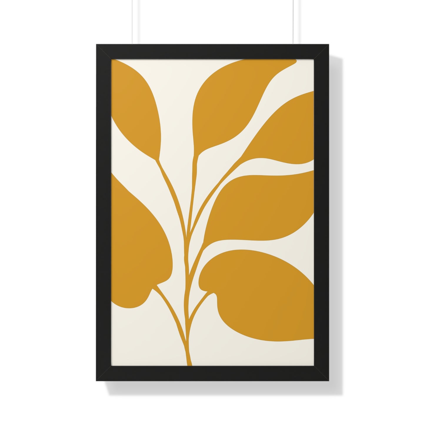 Modern Abstract Botanical Framed Vertical Poster