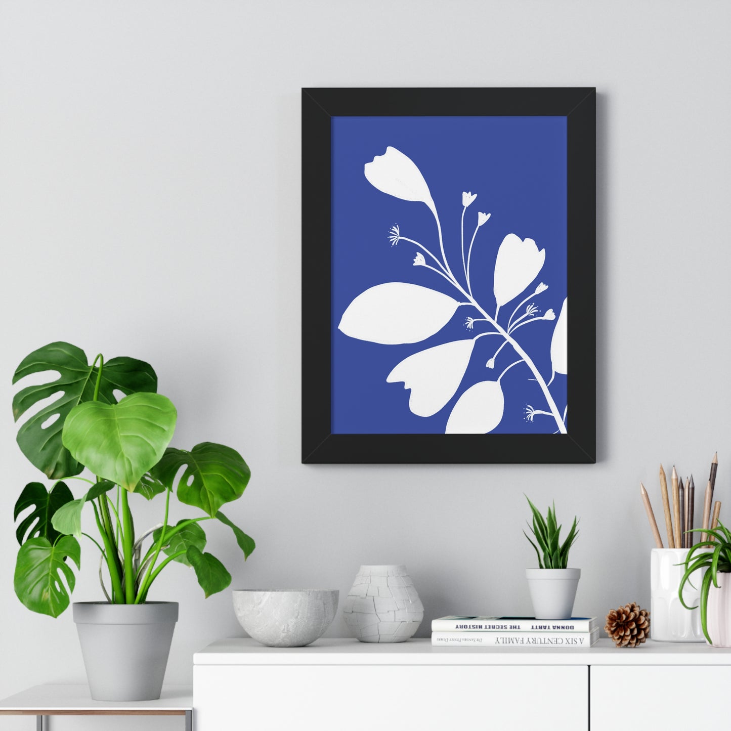 Floral Framed Vertical Poster