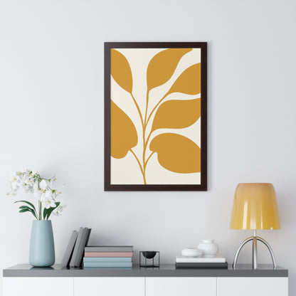 Modern Abstract Botanical Framed Vertical Poster