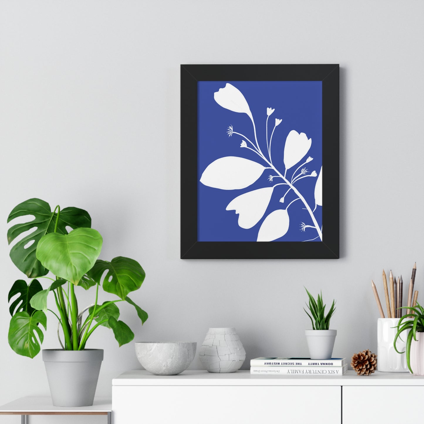Floral Framed Vertical Poster