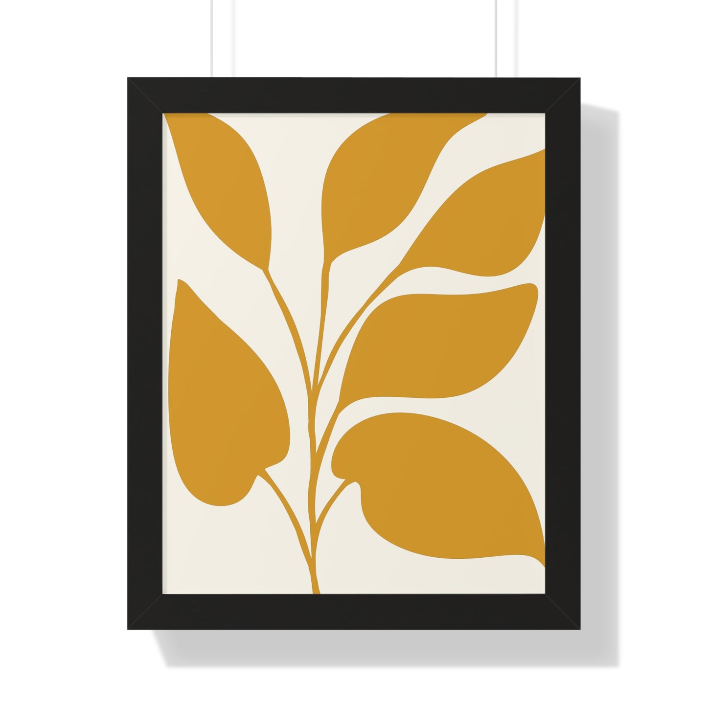 Modern Abstract Botanical Framed Vertical Poster