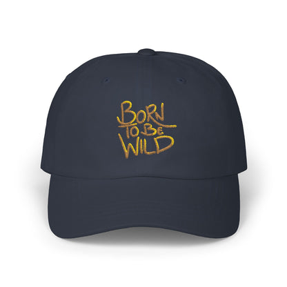 Born to Be Wild Classic Dad Cap - Trendy White Baseball Hat for Adventure Lovers