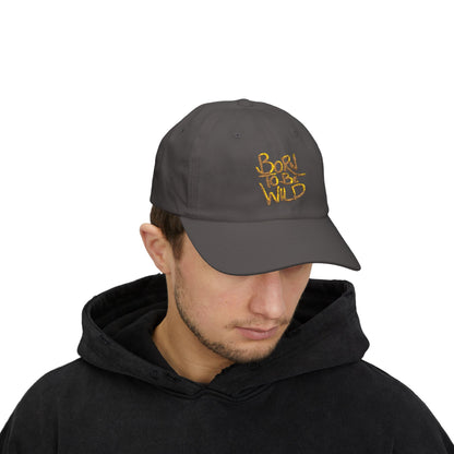 Born to Be Wild Classic Dad Cap - Trendy White Baseball Hat for Adventure Lovers
