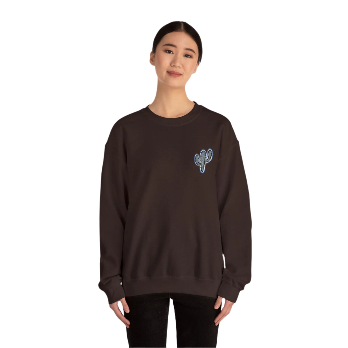 Cactus Embroidered Unisex Crewneck Sweatshirt