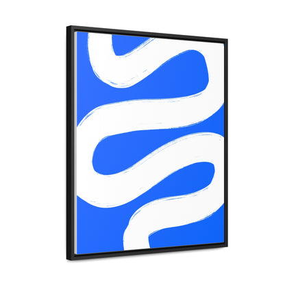 Blue white poster