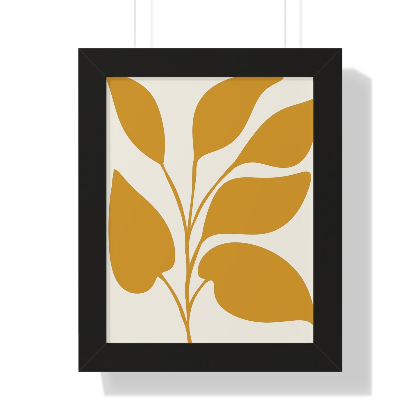 Modern Abstract Botanical Framed Vertical Poster