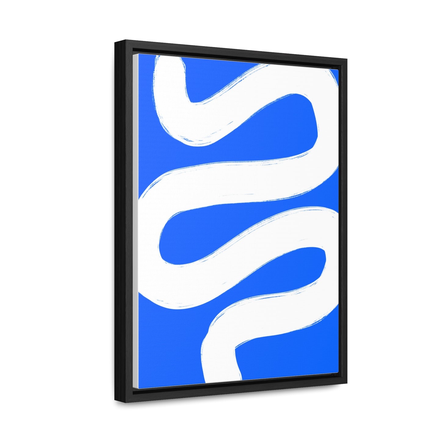 Blue white poster