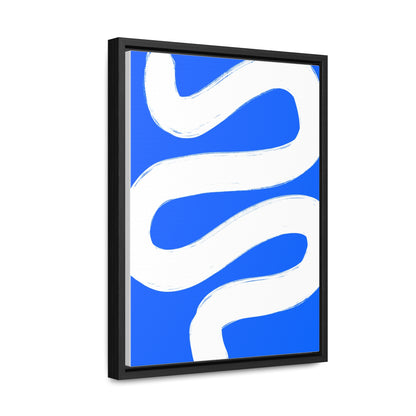 Blue white poster