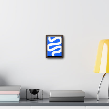Blue white poster