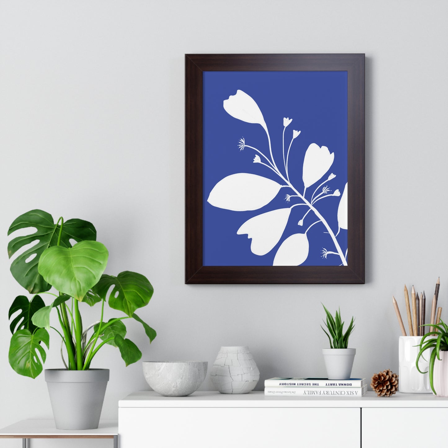 Floral Framed Vertical Poster