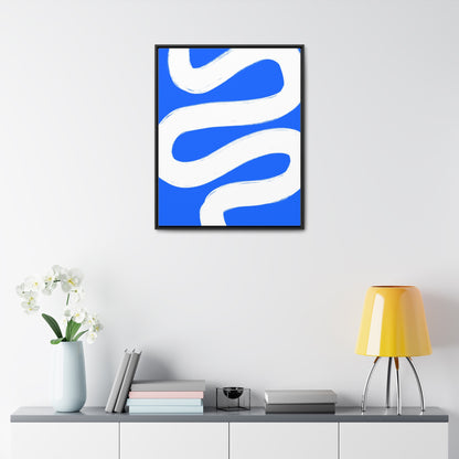 Blue white poster