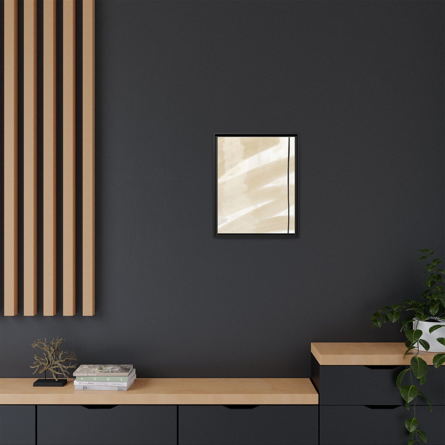 Modern Abstract Framed Canvas Art - Multi-color Wall Decor