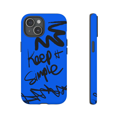 Stylish Phone Case - Keep It Simple Blue Design