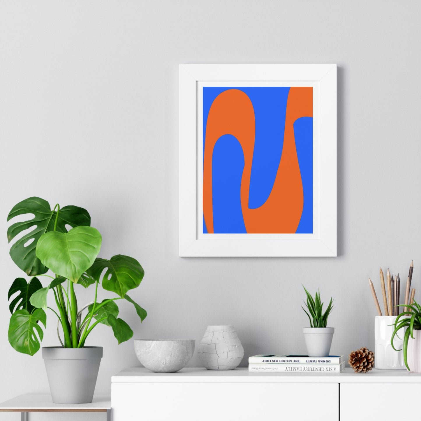 Blue and orange Poster