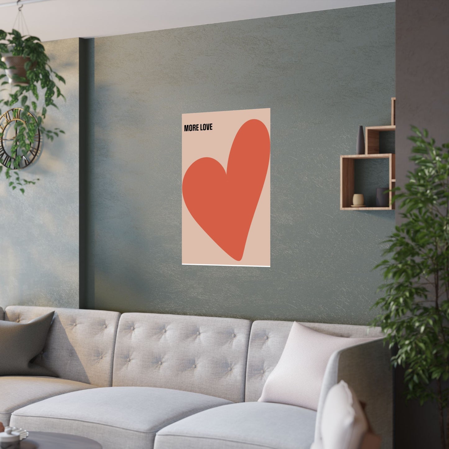 Heart More Love Satin Poster
