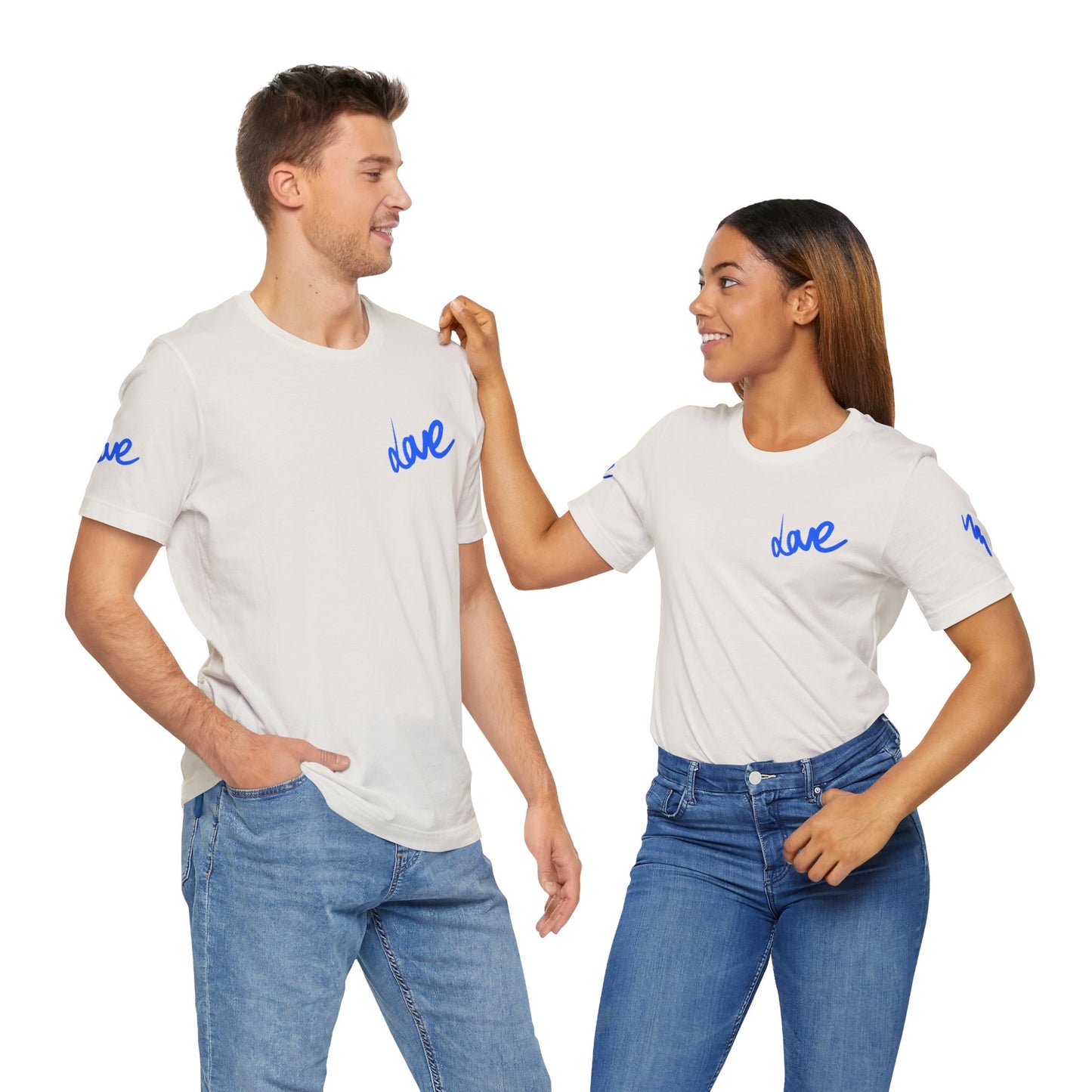 Casual Unisex Tee - Stylish 'dave' Graphic Short Sleeve Shirt