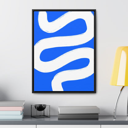 Blue white poster