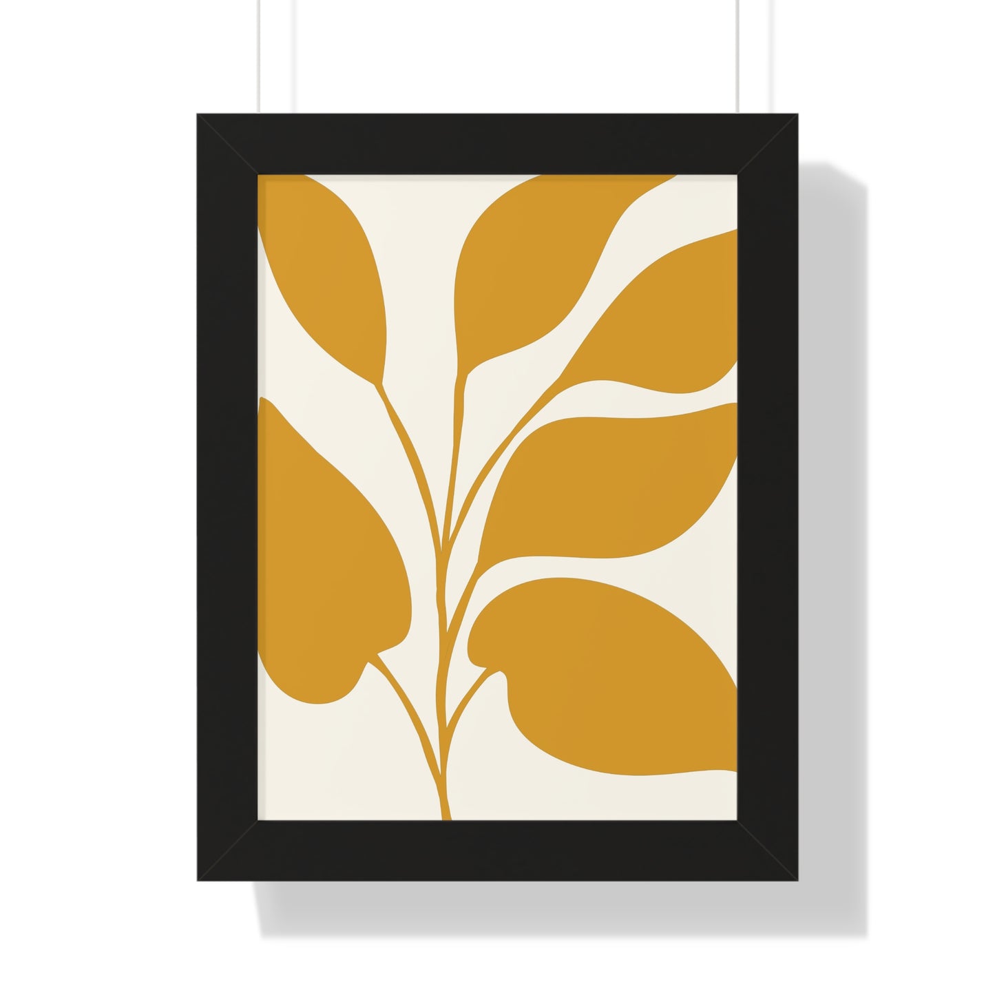 Modern Abstract Botanical Framed Vertical Poster
